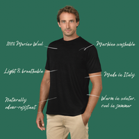 MW100: Pure Merino Wool Refined T-Shirt