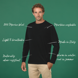 MW100ML: Long Sleeve Merino Wool T-shirt