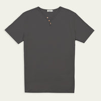 M604: Natural Shell Button Henley T-Shirt