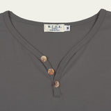 M604: Henley Neck T-Shirt in Regular GSM