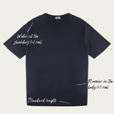 M555: Relaxed Fit T-Shirt Overlap Collar